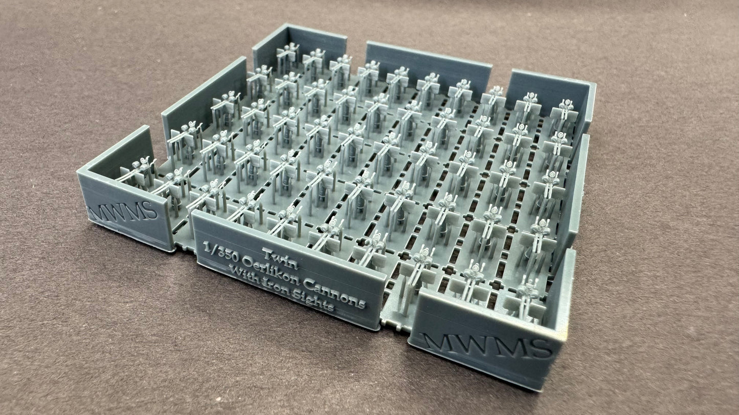 1/350 Twin Oerlikon Cannons With Iron Sights