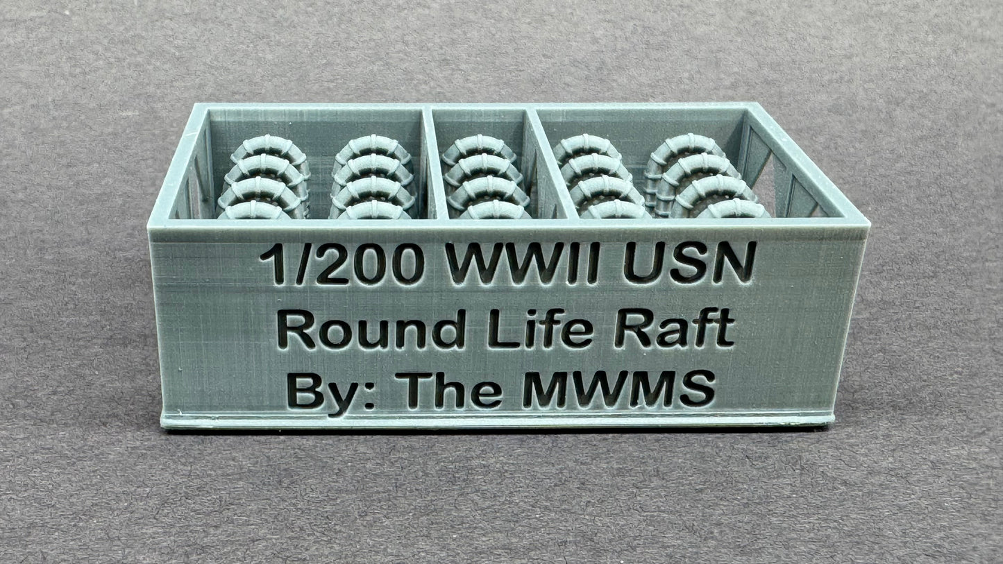 1/200 Scale Round USN Life Raft Set
