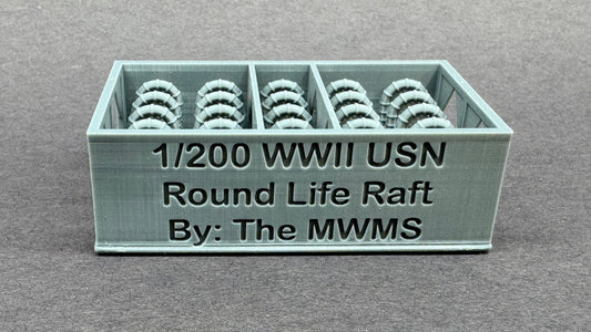 1/200 Scale Round USN Life Raft Set
