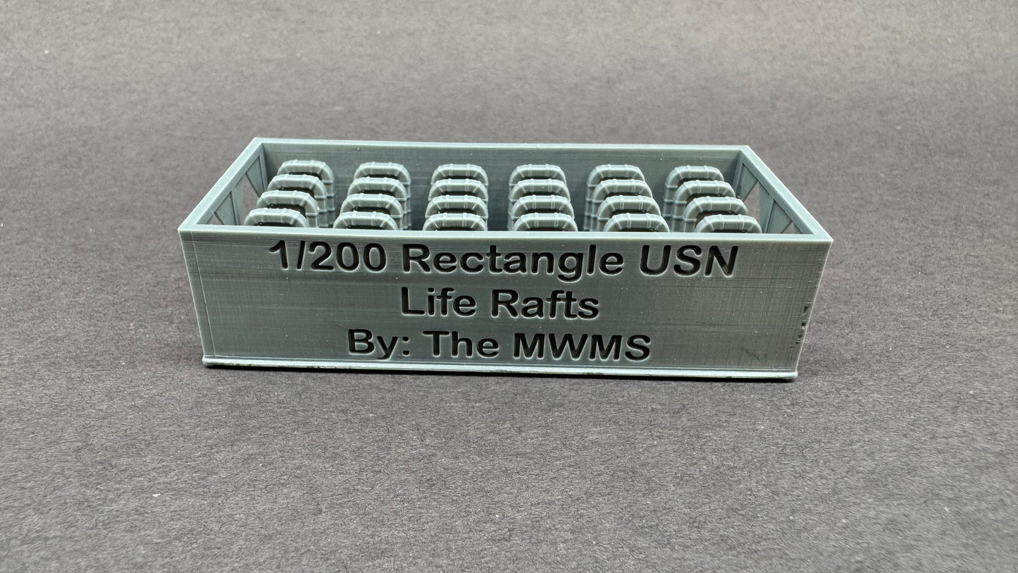 1/200 Scale Rectangle Life Raft Set
