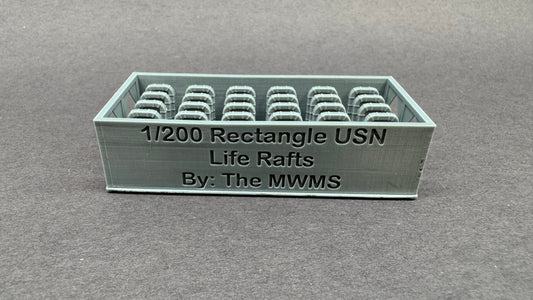 1/200 Scale Rectangle Life Raft Set