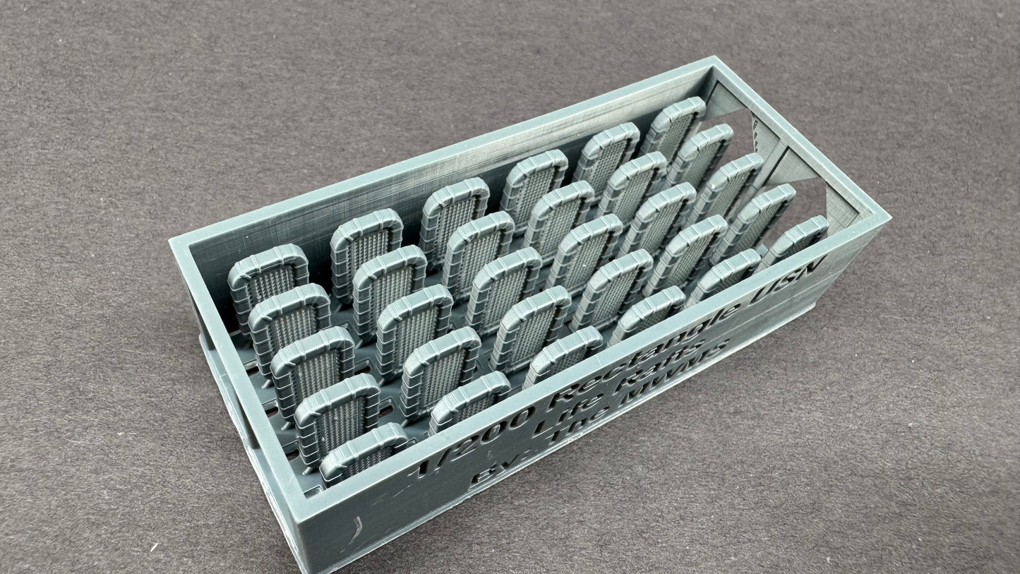 1/200 Scale Rectangle Life Raft Set