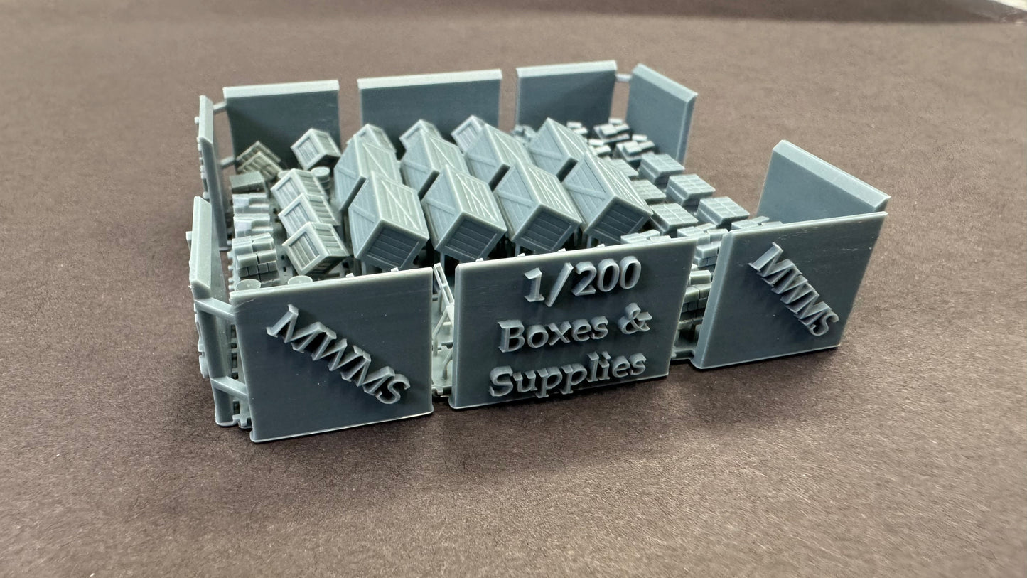 1/200 Scale Boxes & Supplies